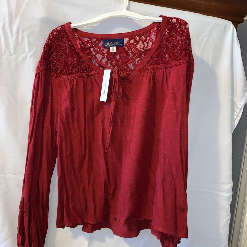 Red Lace Francescas Blouse